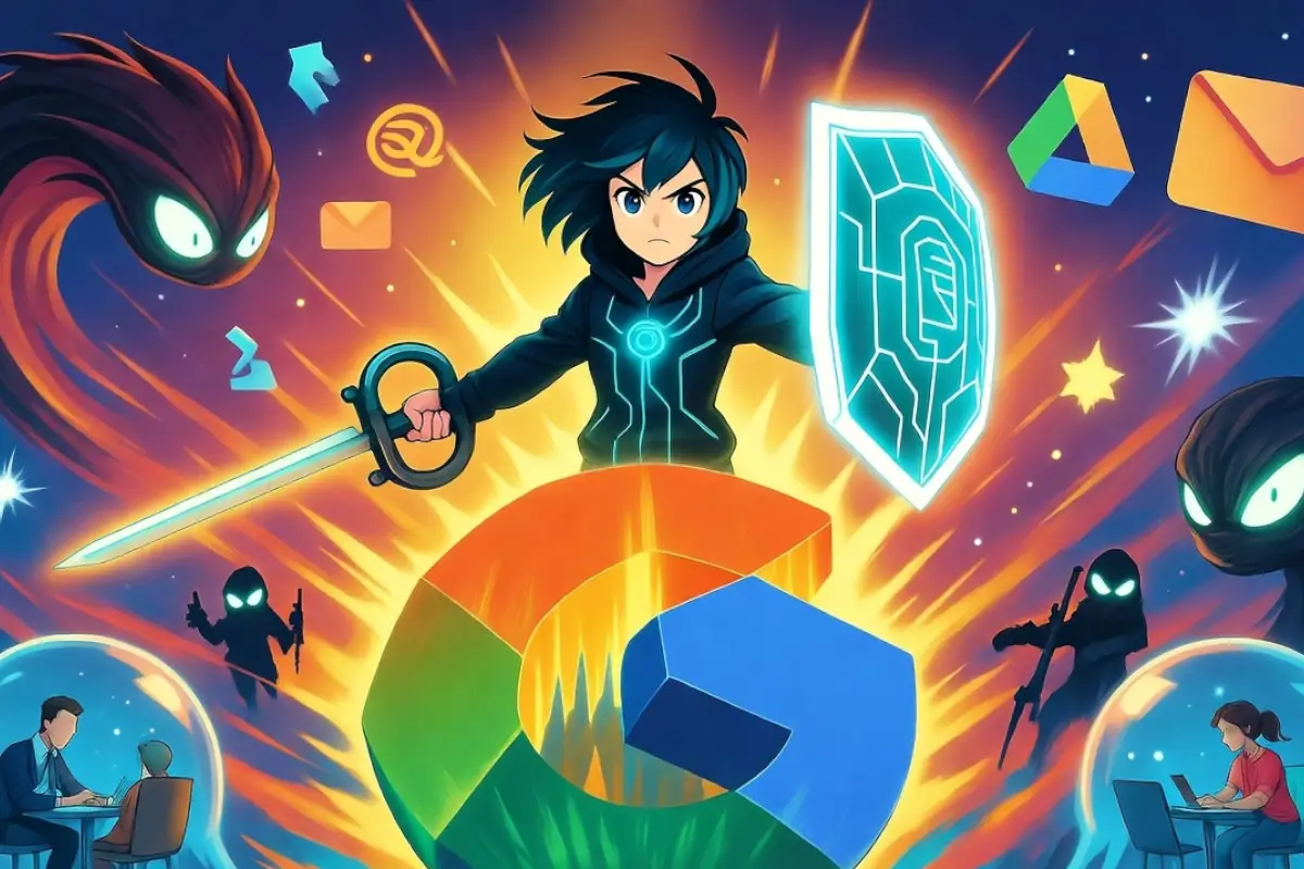 супер герой по киберсигурност защитава google workspace от хакерски атаки