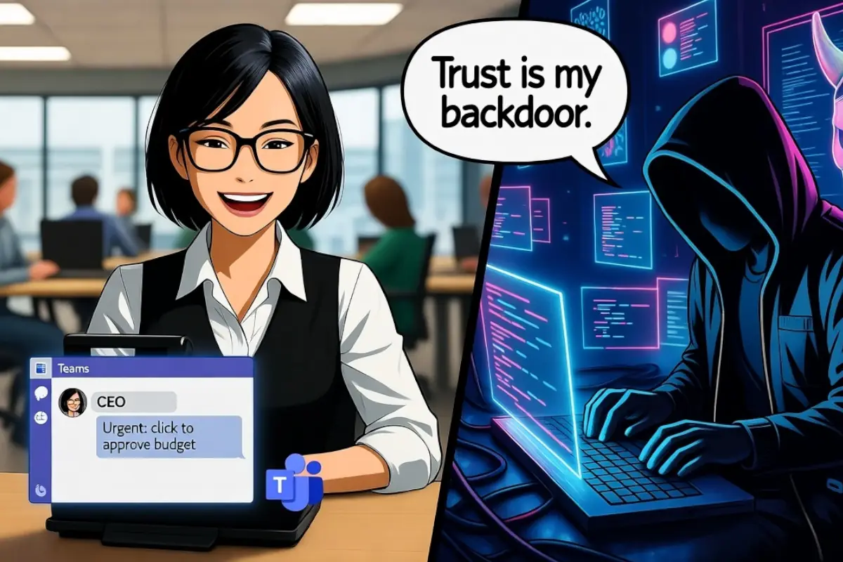 Хакер се представя за CEO в Майкрософт Тиймс и подмамва служител да предостави чувствителна информация