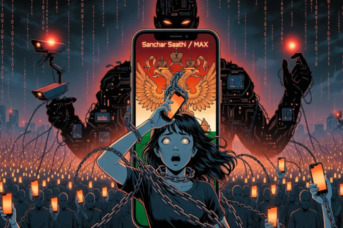 тълпи от хора оковани във информационни вериги, които възпират тяхното право на свободно изразяване и придвижване