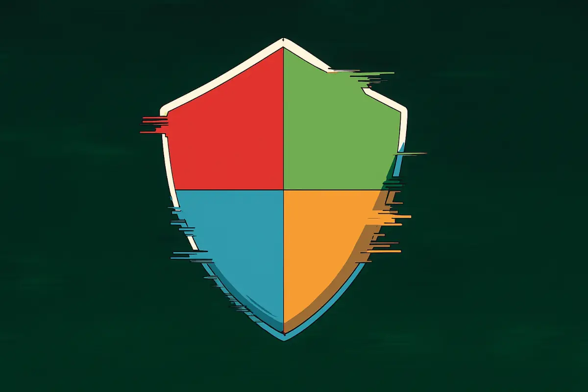 лого на Windows, изобразено като щит